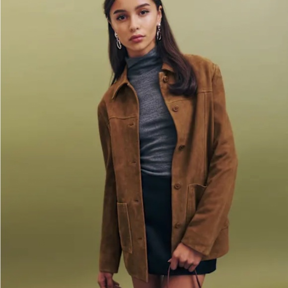 Reformation Jackets & Blazers - Reformation Veda Lincoln Suede Shirt Jacket